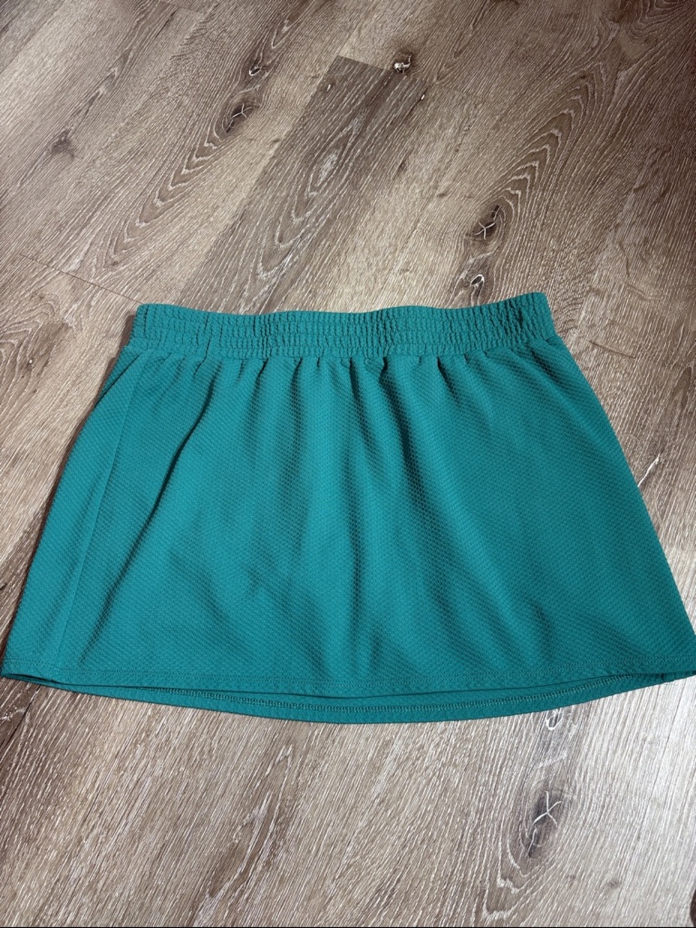 Women’s Mini Skirt in Teal with Elastic Waist